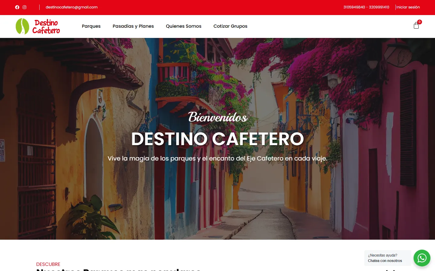 Destino Cafetero en computador