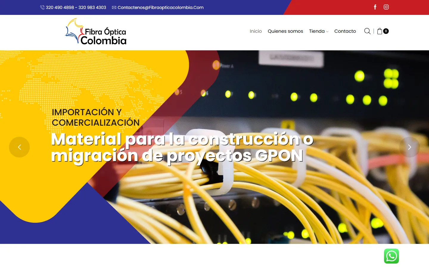 Fibra Óptica Colombia en computador