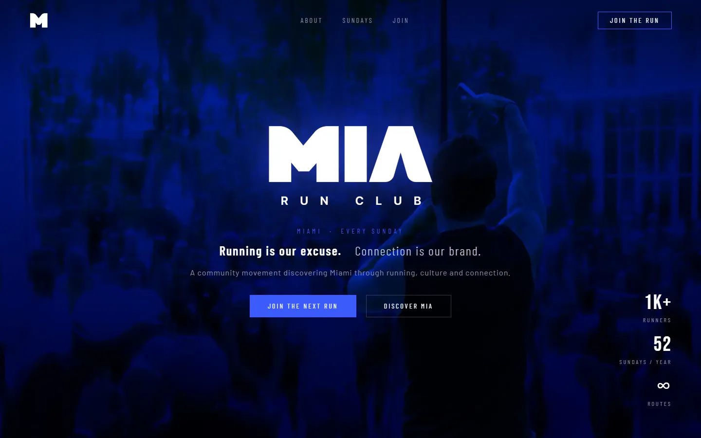 Mia Run Club en computador