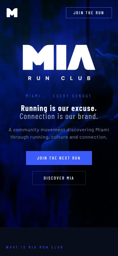 Mia Run Club en celular