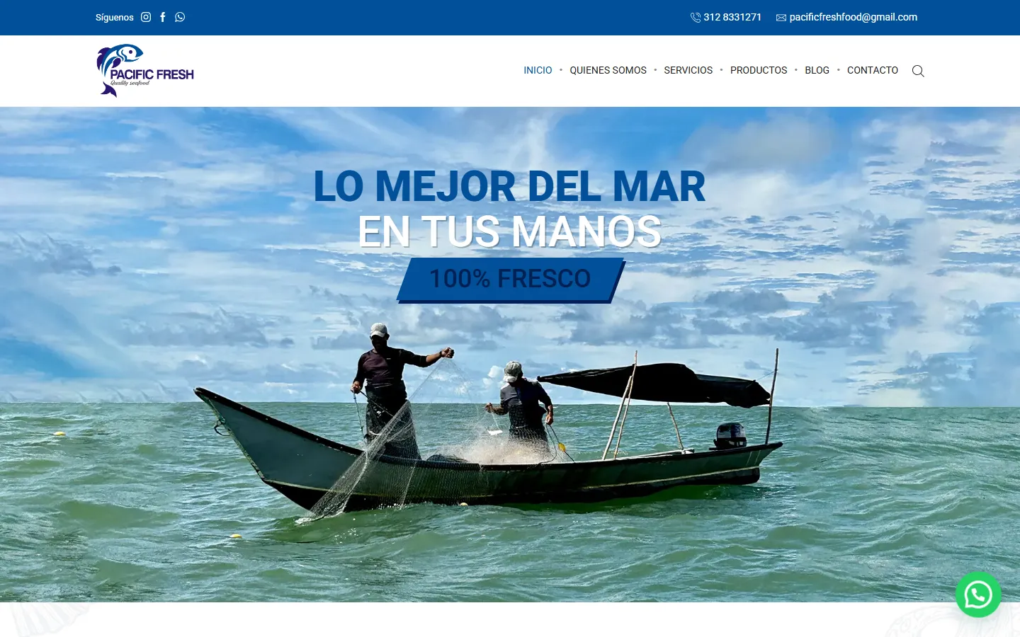 Pacific Fresh Food en computador
